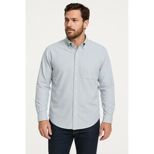 Buck‎ Mason Shirt Mens Extra XL Light Blue Casual Long Sleeve Pocket Cotton
